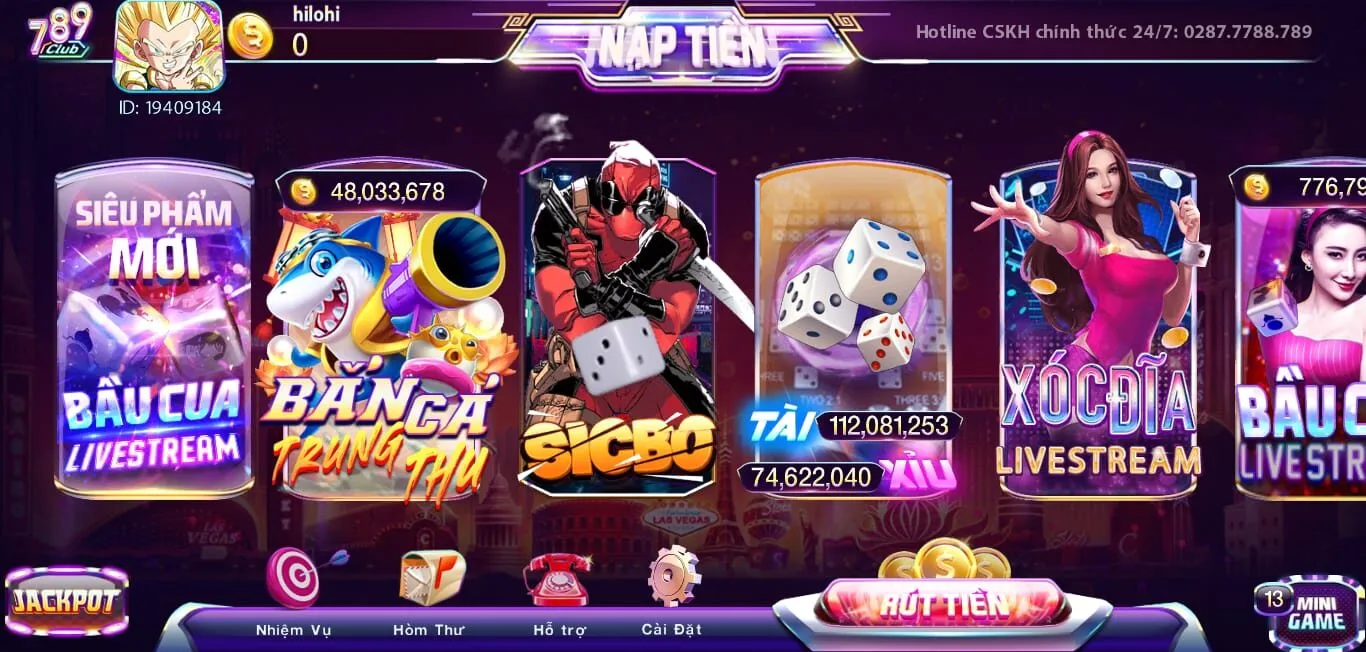 Cổng game 789Club hiện đang triển khai đa dạng loại hình cá cược online