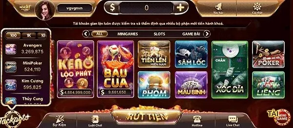 Các sản phẩm game đổi thưởng ấn tượng nhất tại NhatVIP